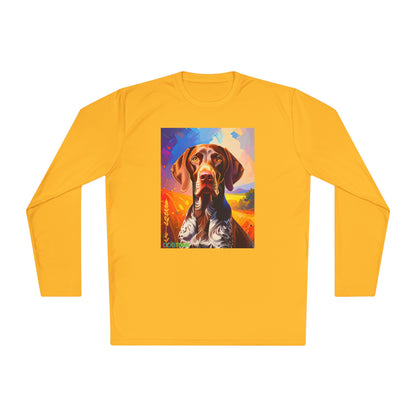 Pup Art Canvas Sport Long Sleeve Tee (German Shorthaired Pointer)