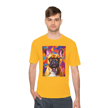 Pup Art Canvas Unisex Moisture Wicking Tee (French Bulldog)