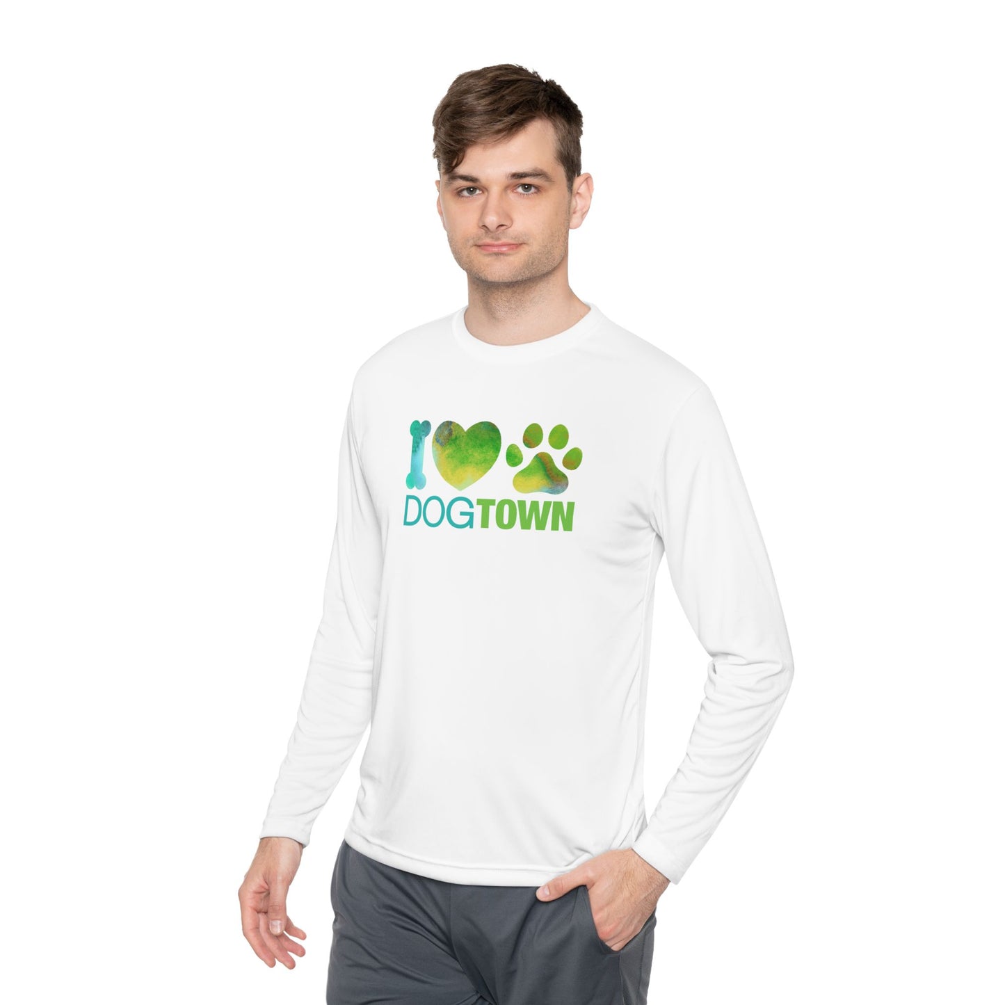 Dogtown "I Heart Paw" Long Sleeve Polyester Lightweight Tee