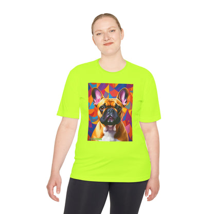 Pup Art Canvas Unisex Moisture Wicking Tee (French Bulldog)