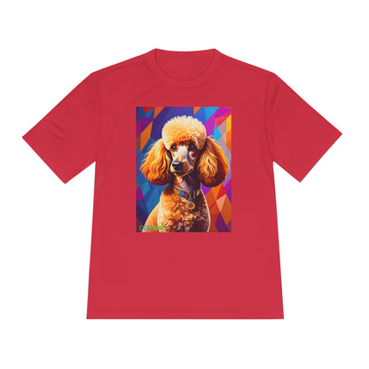 Pup Art Canvas Unisex Moisture Wicking Tee (Mini Poodle)