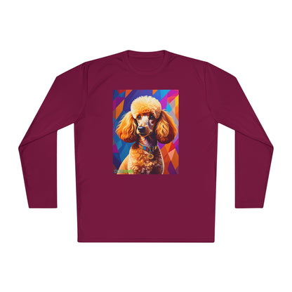 Pup Art Canvas Sport Long Sleeve Tee (Mini Poodle)