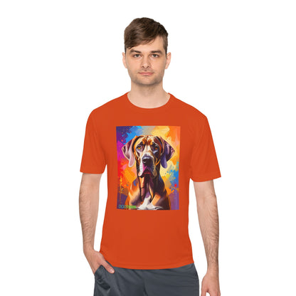 Pup Art Canvas Unisex Moisture Wicking Tee (Great Dane)