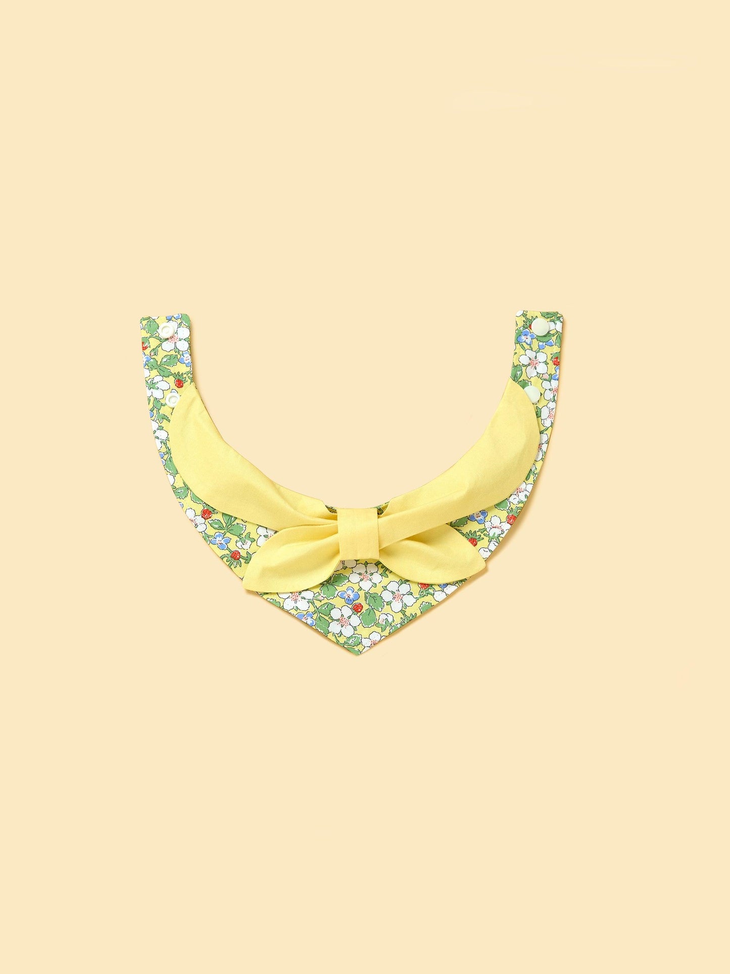 Bowtiful Garden Butter Yellow Floral Bandana
