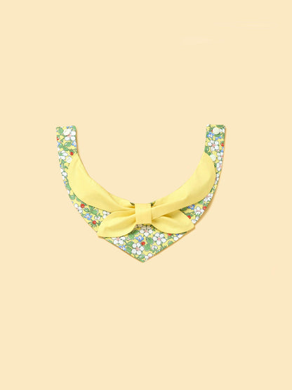 Bowtiful Garden Butter Yellow Floral Bandana
