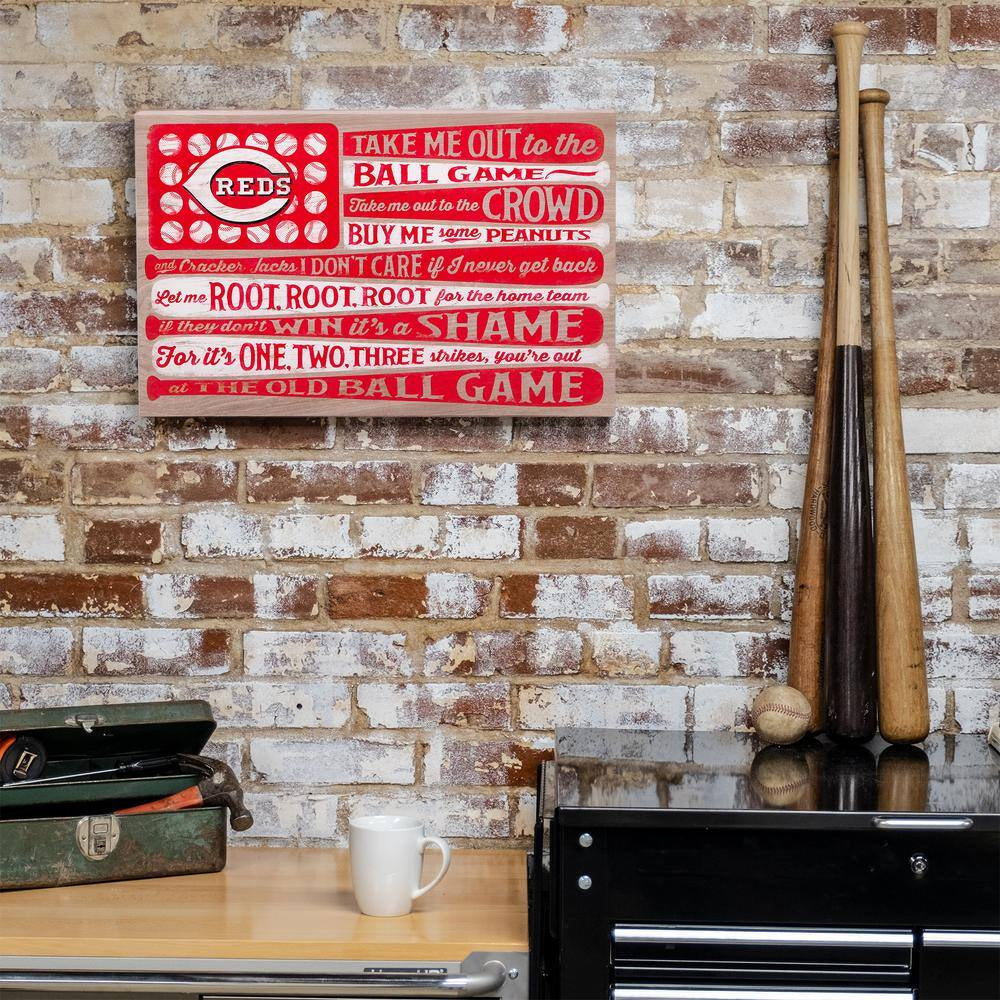 Cincinnati Reds Canvas Flag Wall Art