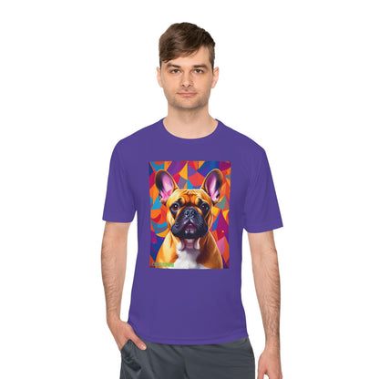 Pup Art Canvas Unisex Moisture Wicking Tee (French Bulldog)
