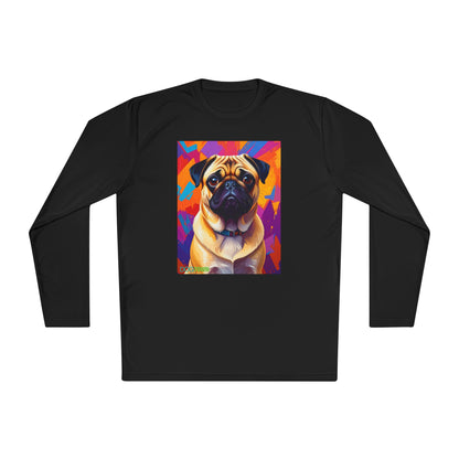 Pup Art Canvas Sport Long Sleeve Tee (Pug)