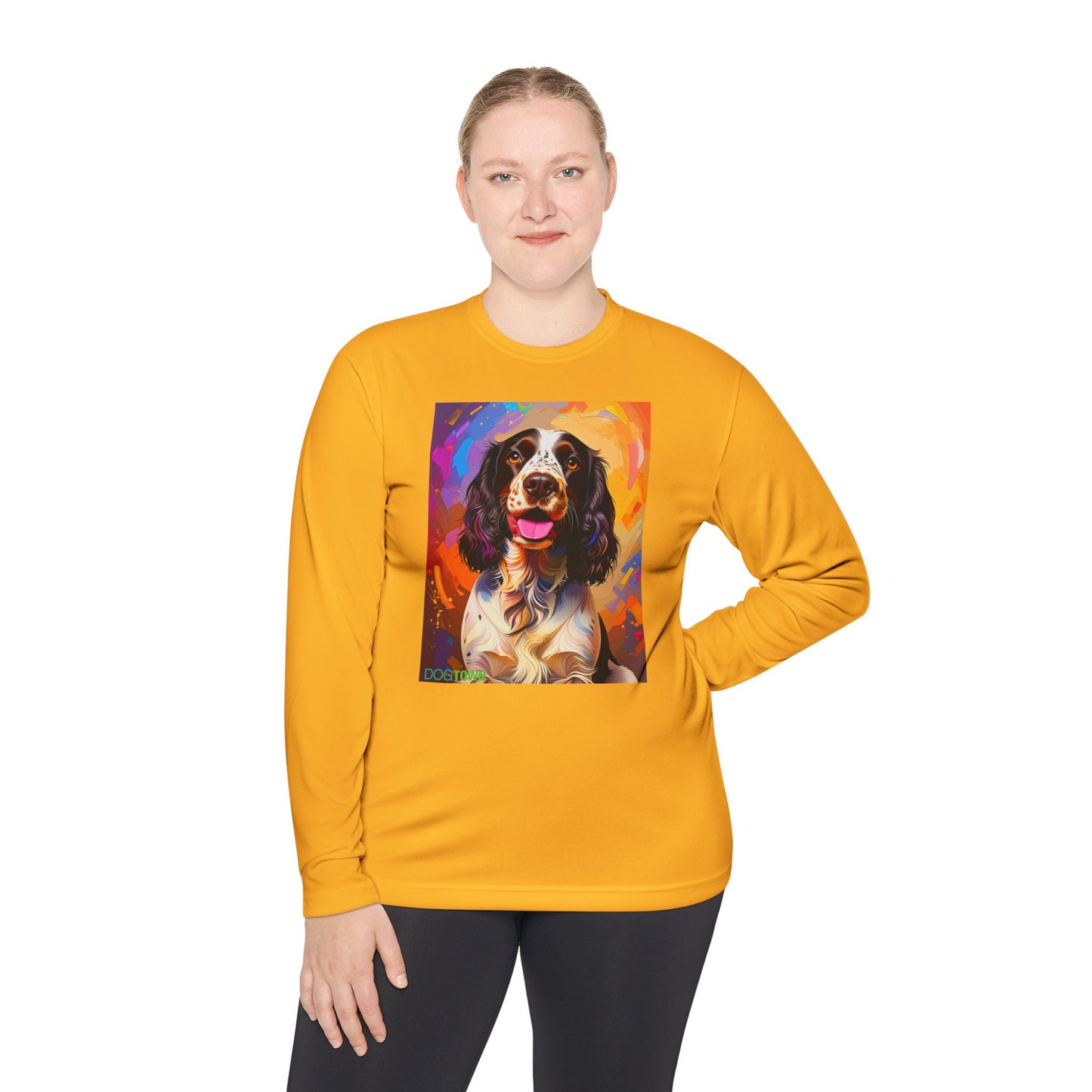 Pup Art Canvas Sport Long Sleeve Tee (English Springer Spaniel - 3)