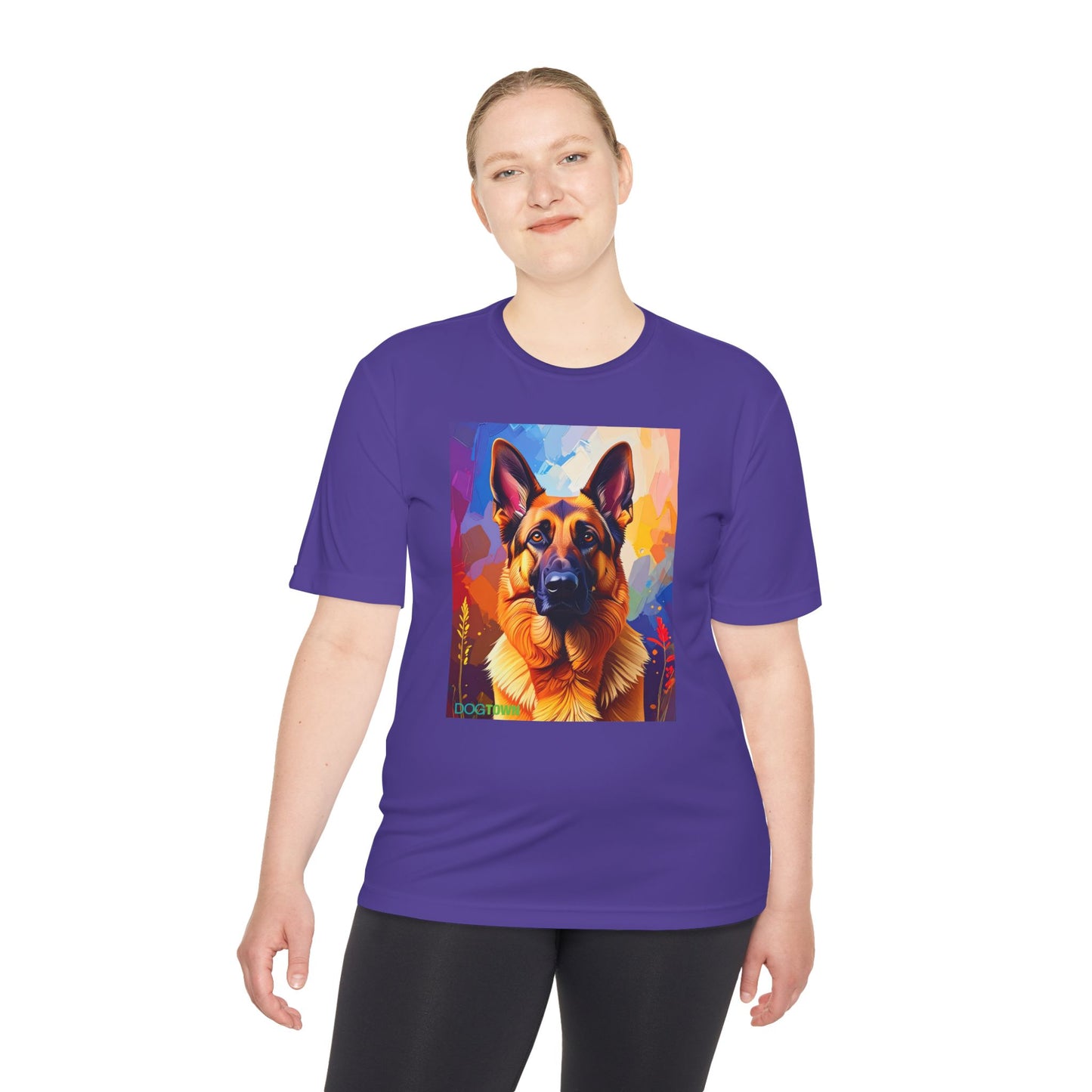 Pup Art Canvas Unisex Moisture Wicking Tee (German Shepherd)