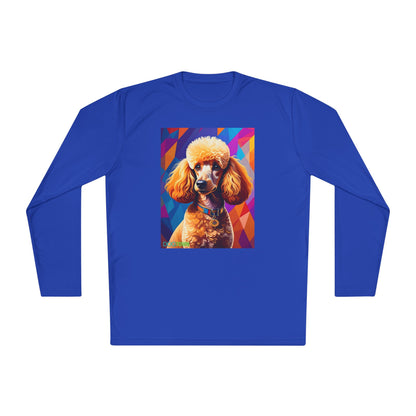 Pup Art Canvas Sport Long Sleeve Tee (Mini Poodle)