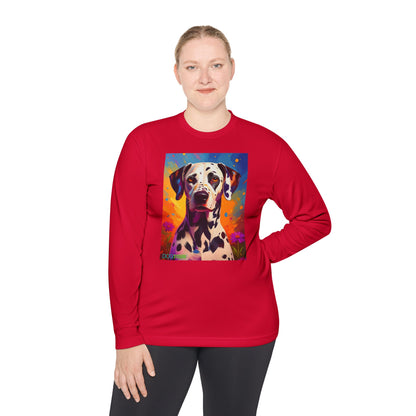 Pup Art Canvas Sport Long Sleeve Tee (Dalmation)