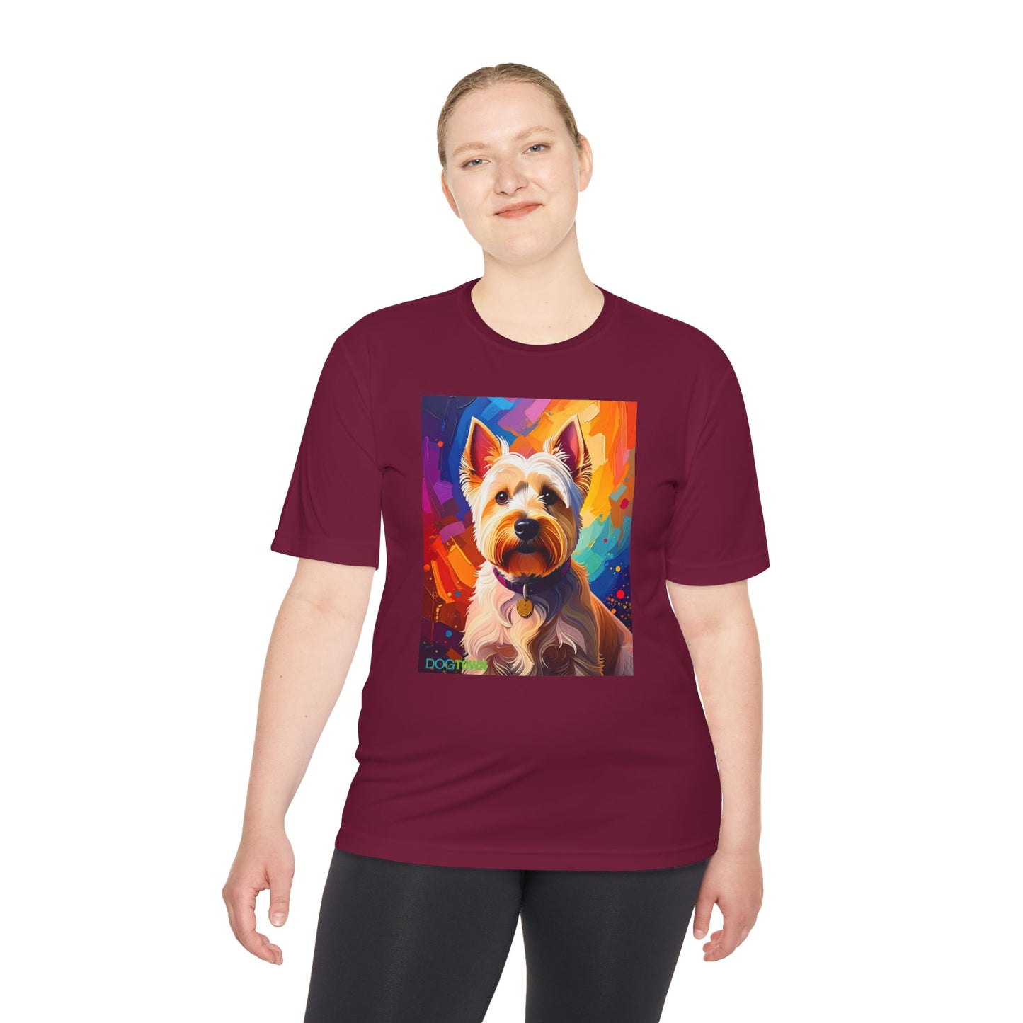 Pup Art Canvas Unisex Moisture Wicking Tee (West Highland White Terrier (Westie))