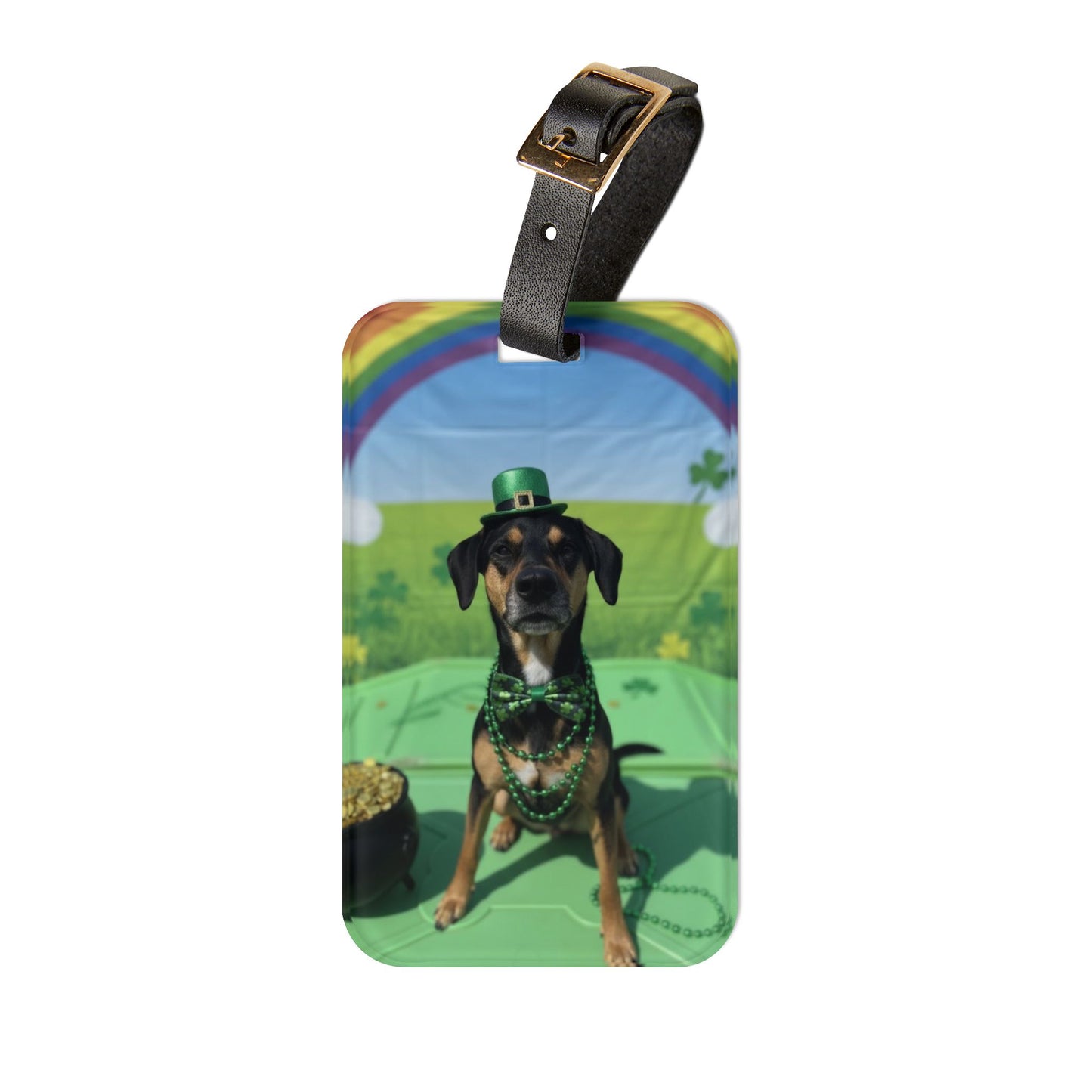 Raven - St. Patrick's Day Dog Luggage Tag