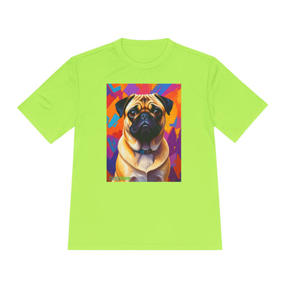Pup Art Canvas Unisex Moisture Wicking Tee (Pug)