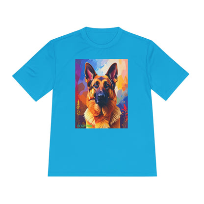 Pup Art Canvas Unisex Moisture Wicking Tee (German Shepherd)