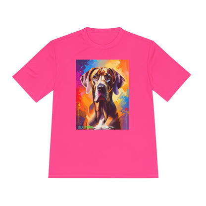 Pup Art Canvas Unisex Moisture Wicking Tee (Great Dane)