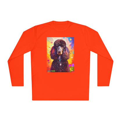 Pup Art Canvas Sport Long Sleeve Tee (Poodle Standard)