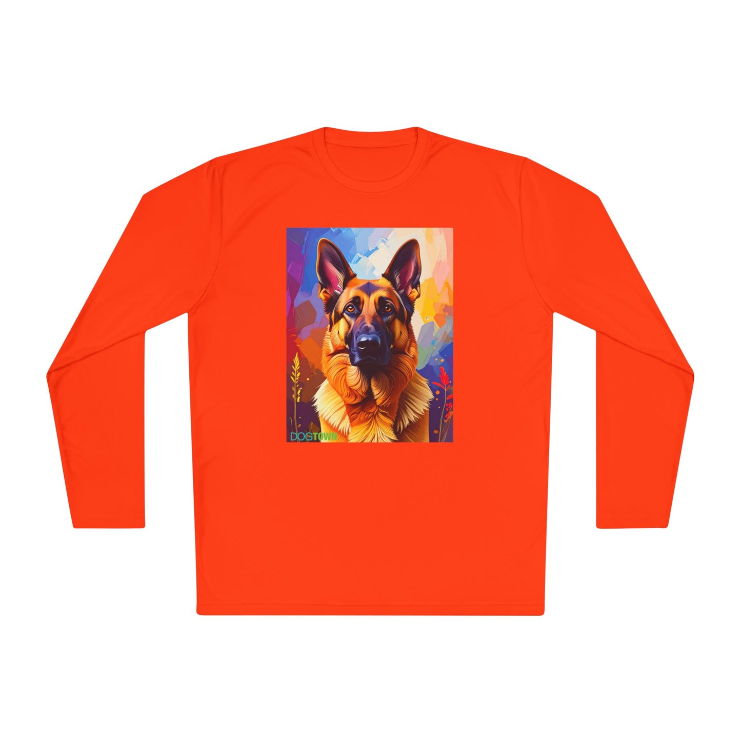 Pup Art Canvas Sport Long Sleeve Tee (German Shepherd)
