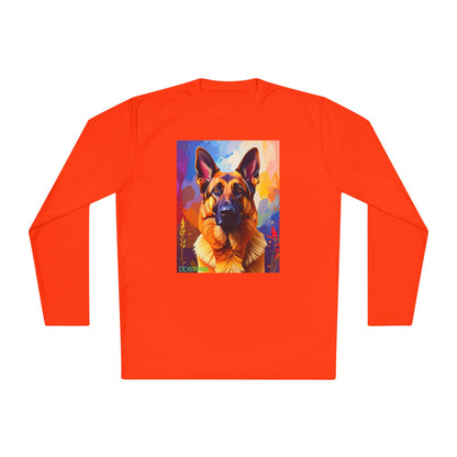 Pup Art Canvas Sport Long Sleeve Tee (German Shepherd)