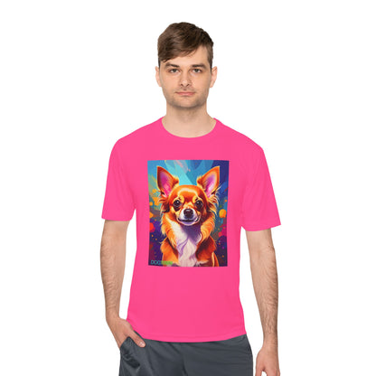 Pup Art Canvas Unisex Moisture Wicking Tee (Chihuahua)