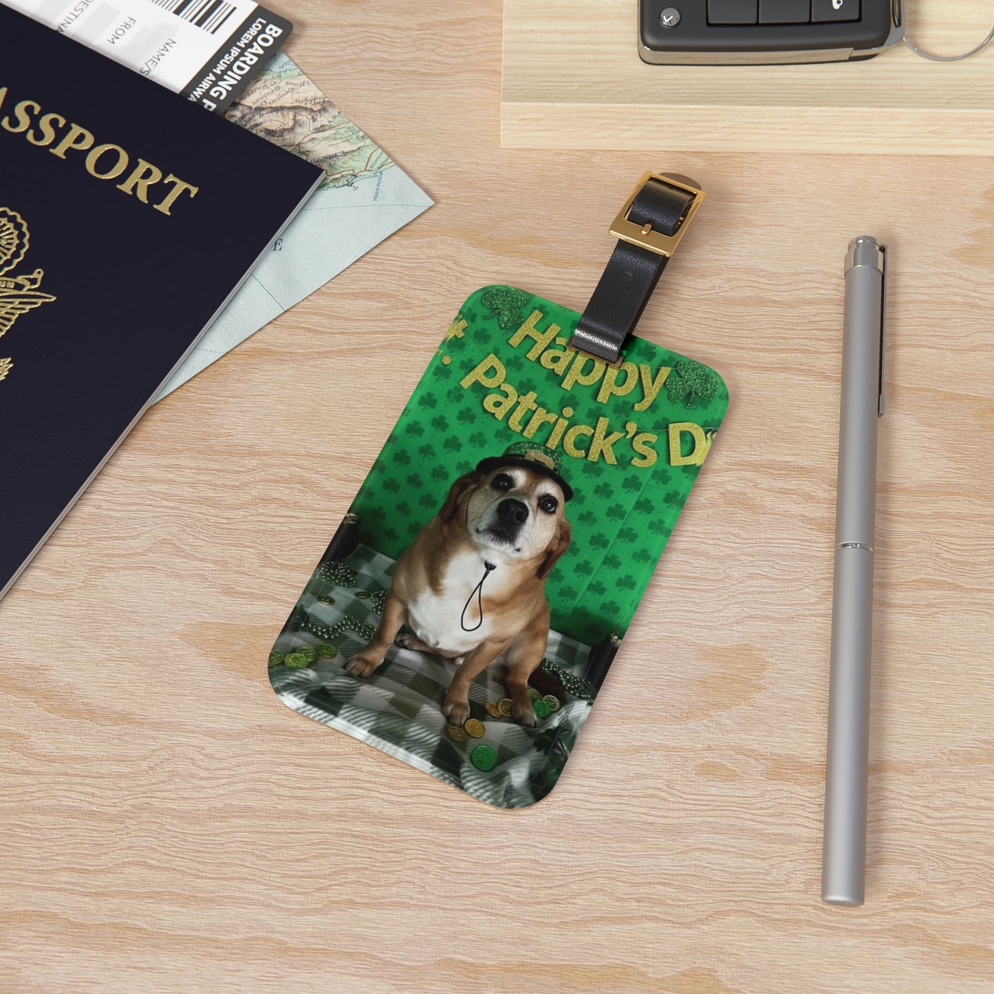 Gusteau - St. Patrick's Day Dog Luggage Tag