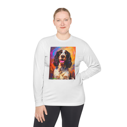 Pup Art Canvas Sport Long Sleeve Tee (English Springer Spaniel - 3)
