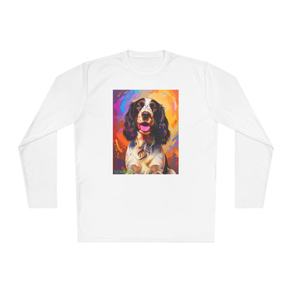 Pup Art Canvas Sport Long Sleeve Tee (English Springer Spaniel - 3)