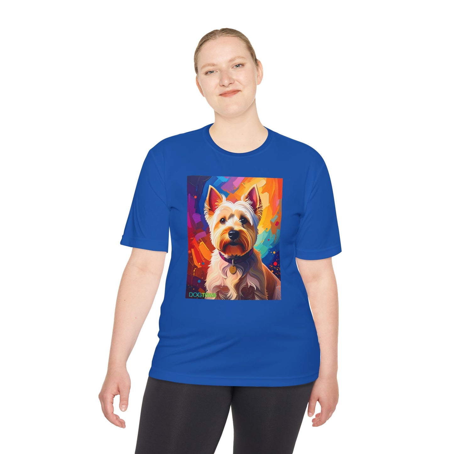 Pup Art Canvas Unisex Moisture Wicking Tee (West Highland White Terrier (Westie))