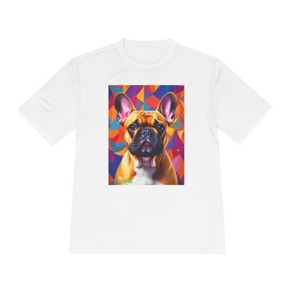 Pup Art Canvas Unisex Moisture Wicking Tee (French Bulldog)