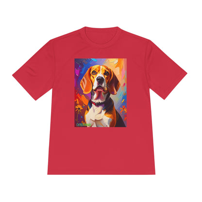 Pup Art Canvas Unisex Moisture Wicking Tee (Beagle)