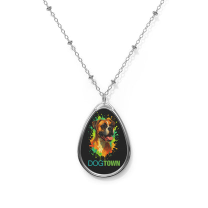 Dogtown Oval Necklace - Boxer Fawn
