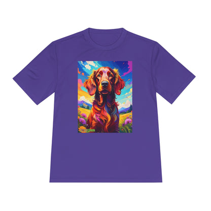 Pup Art Canvas Unisex Moisture Wicking Tee (Irish Setter)