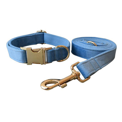 Luxury Velvet Dog Collar And Leash Set-3