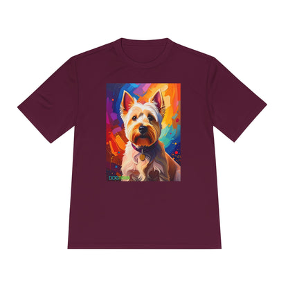 Pup Art Canvas Unisex Moisture Wicking Tee (West Highland White Terrier (Westie))