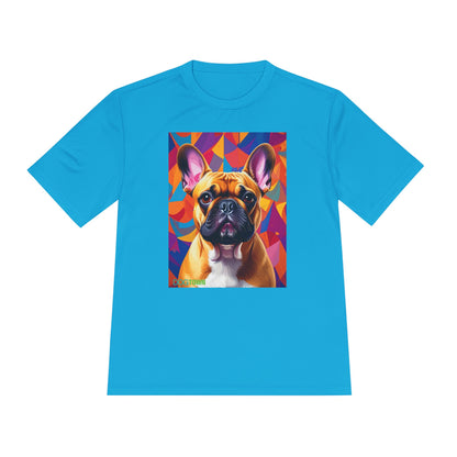 Pup Art Canvas Unisex Moisture Wicking Tee (French Bulldog)