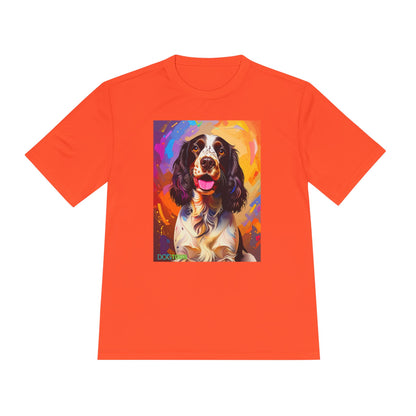 Pup Art Canvas Unisex Moisture Wicking Tee (English Springer Spaniel - 3)