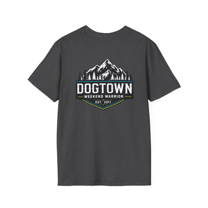 Weekend Warrior Dog T-Shirt — Australian Shepherd Badge Graphic