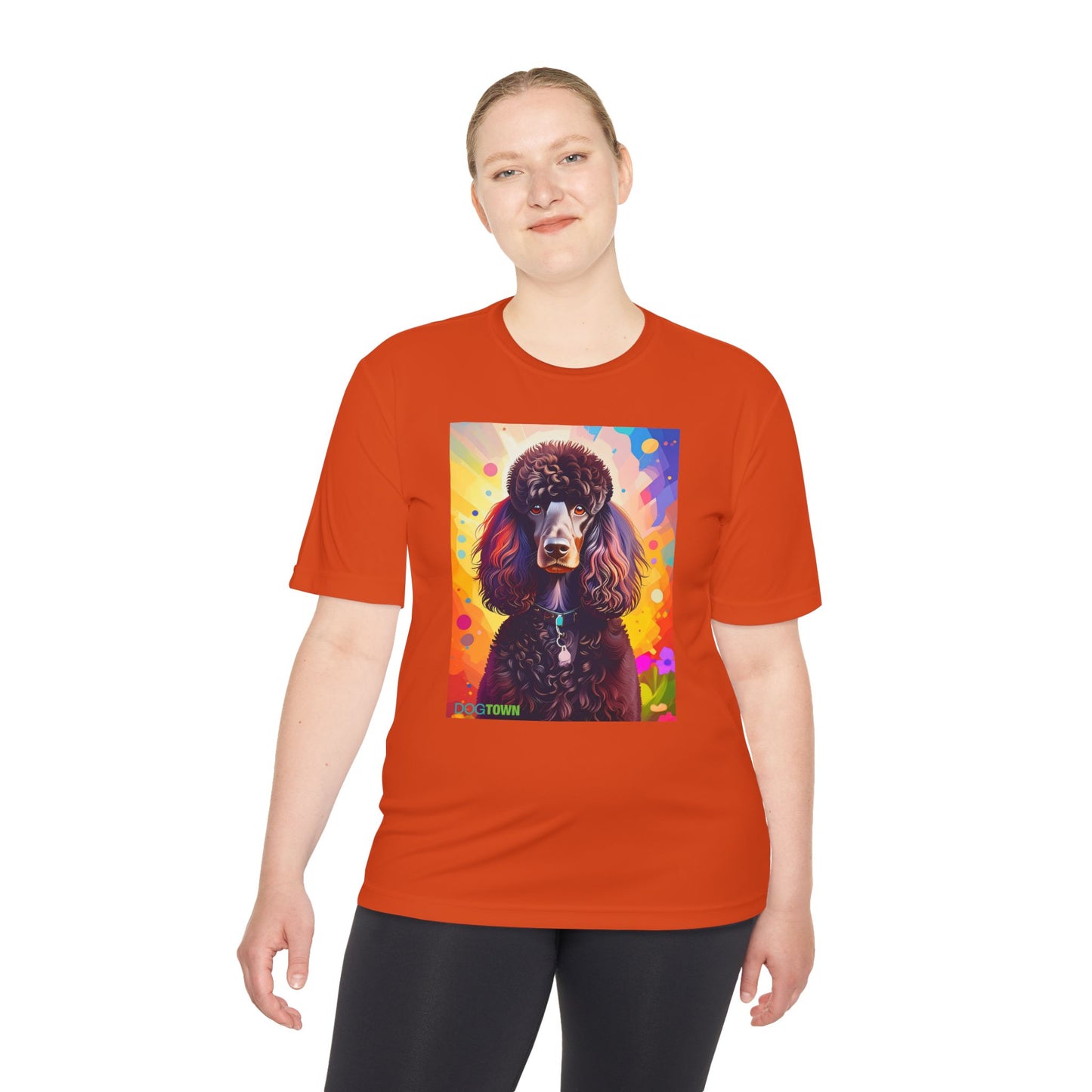 Pup Art Canvas Unisex Moisture Wicking Tee (Poodle Standard)