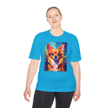 Pup Art Canvas Unisex Moisture Wicking Tee (Chihuahua)