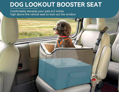 Dog Booster Seat with Pockets (Small, Dark Brown)