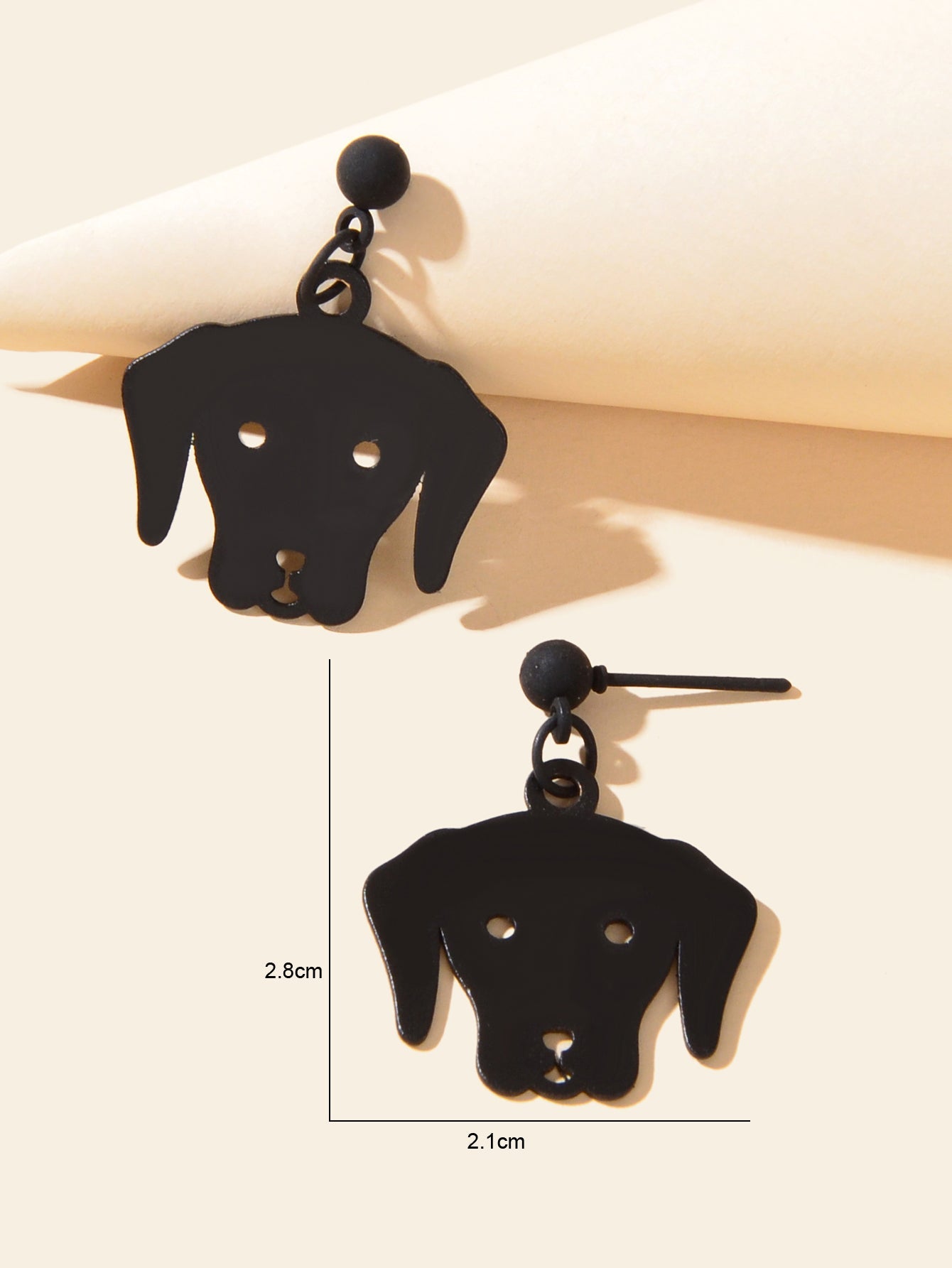 Black Dog Dangle Trendy Animal Puppy Earrings Women Punk Rock Style