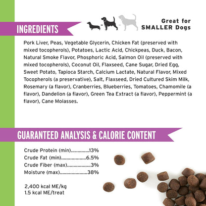 4 Oz. Pouch Training Reward Mini Soft & Chewy, Duck and Bacon Flavor