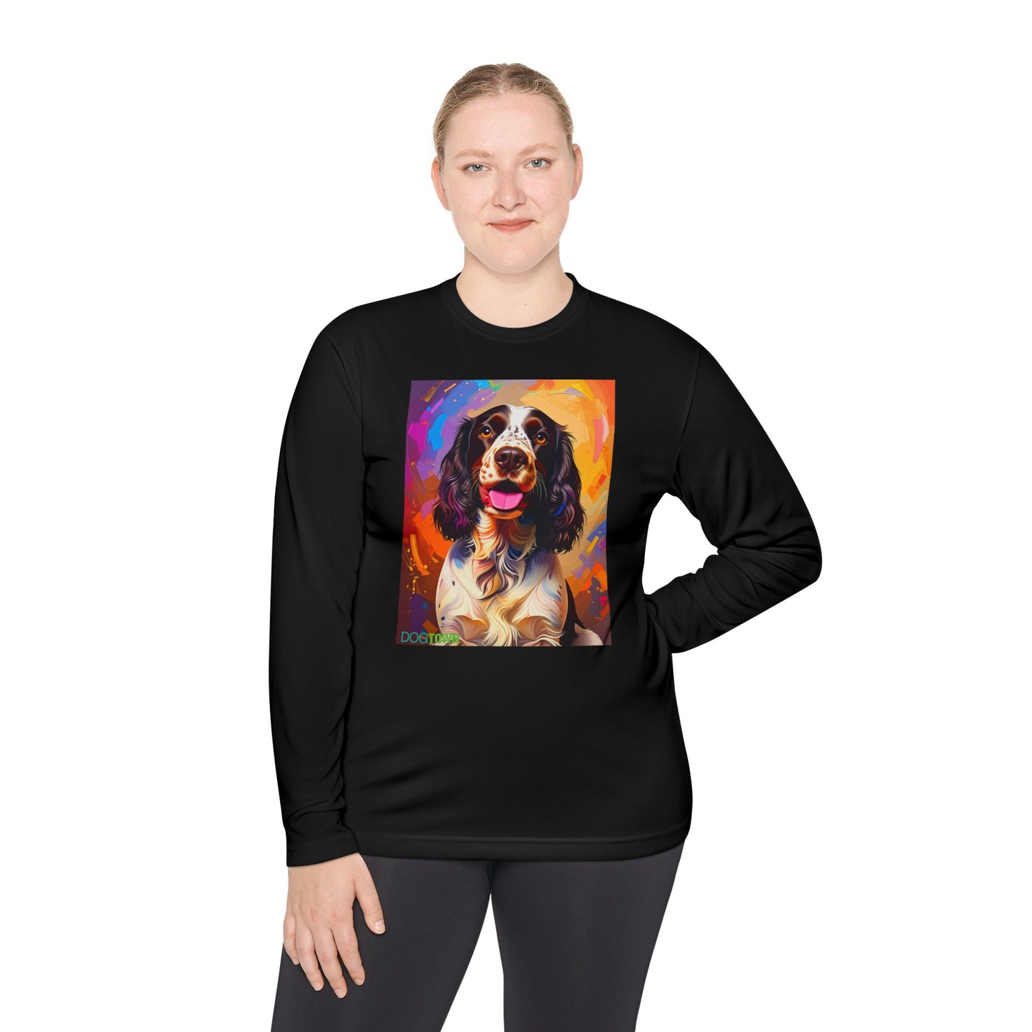 Pup Art Canvas Sport Long Sleeve Tee (English Springer Spaniel - 3)
