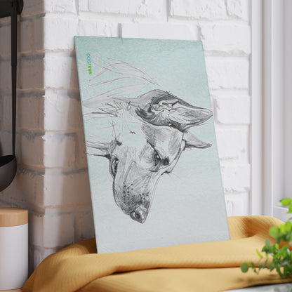 Dogtown German Shepherd Dog Portrait Glass Cutting Board - Unique Kitchen Gift for Pet Lovers, Dog-Themed Decor, Animal Gifts, Housewarming Present