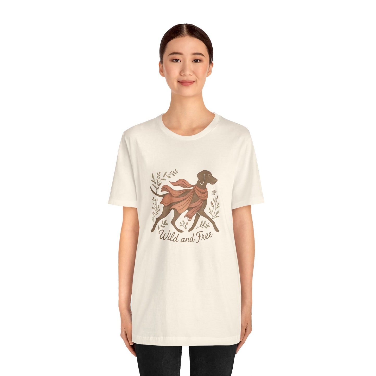 Dogtown Boho Revival "Wild and Free" Unisex Jersey Tee (Weimaraner)