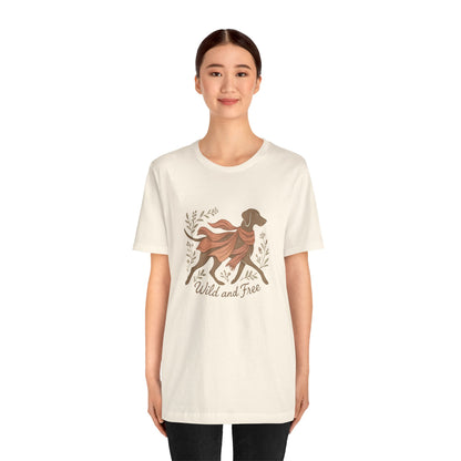 Dogtown Boho Revival "Wild and Free" Unisex Jersey Tee (Weimaraner)