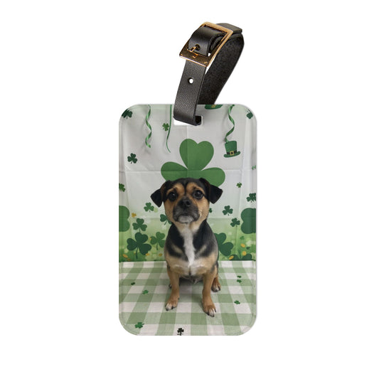 Roger - St. Patrick's Day Dog Luggage Tag
