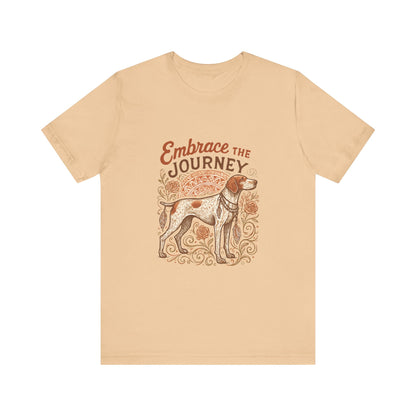 Dogtown Boho Revival "Embrace the Journey" Unisex Jersey Short Sleeve Tee (German Shorthaired Pointer)