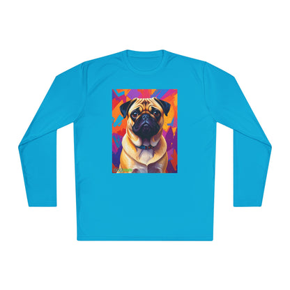 Pup Art Canvas Sport Long Sleeve Tee (Pug)